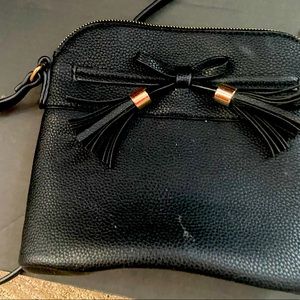 Little black leather purse